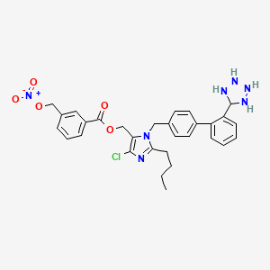 [2-Butyl-5-chloro-3-[[4-[2-(tetrazolidin-5-yl)phenyl]phenyl]methyl]imidazol-4-yl]methyl 3-(nitrooxymethyl)benzoate