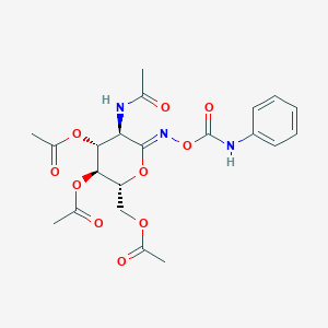 D-Gluconimidic acid, 2-(acetylamino)-2-deoxy-N-[[(phenylamino)carbonyl]oxy]-, delta-lactone, 3,4,6-triacetate (9CI)