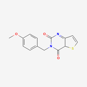 molecular formula C14H12N2O3S B12349623 Thieno[3,2-d]pyrimidine-2,4(1H,3H)-dione, 3-[(4-methoxyphenyl)methyl]- 