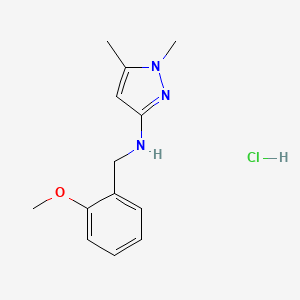 molecular formula C13H18ClN3O B12349639 N-(2-Methoxybenzyl)-1,5-dimethyl-1H-pyrazol-3-amine CAS No. 1856023-14-7