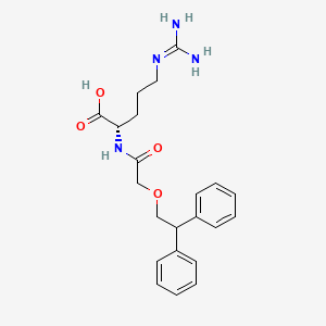 molecular formula C22H28N4O4 B1234965 N2-[(2,2-diphenylethoxy)acetyl]-L-arginine 