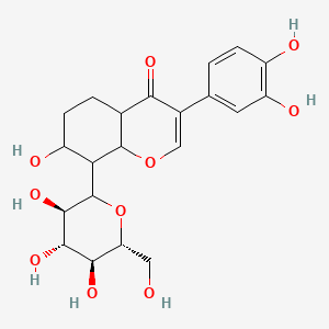 3-(3,4-dihydroxyphenyl)-7-hydroxy-8-[(2S,3R,4R,5S,6R)-3,4,5-trihydroxy-6-(hydroxymethyl)oxan-2-yl]-4a,5,6,7,8,8a-hexahydrochromen-4-one