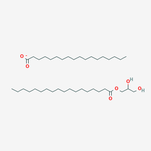 molecular formula C39H77O6- B12349658 2,3-Dihydroxypropyl octadecanoate;octadecanoate 