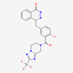 4-[[4-fluoro-3-[2-(trifluoromethyl)-6,8-dihydro-5H-[1,2,4]triazolo[1,5-a]pyrazine-7-carbonyl]phenyl]methyl]-4H-phthalazin-1-one