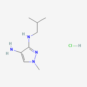 molecular formula C8H17ClN4 B12349698 N~3~-isobutyl-1-methyl-1H-pyrazole-3,4-diamine CAS No. 1431964-69-0