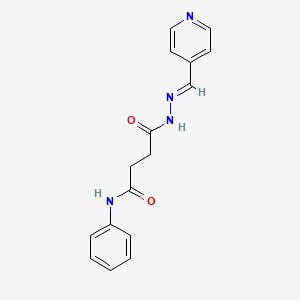 molecular formula C16H16N4O2 B1234972 4-氧代-N-苯基-4-[2-(4-吡啶基亚甲基)肼基]丁酰胺 