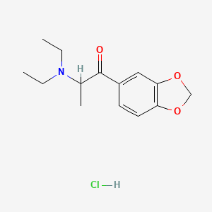 molecular formula C14H20ClNO3 B12349720 1-(Benzo[d][1,3]dioxol-5-yl)-2-(diethylamino)propan-1-one,monohydrochloride 