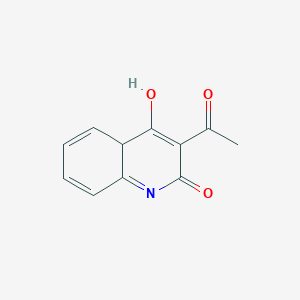 molecular formula C11H9NO3 B12349805 3-acetyl-4-hydroxy-4aH-quinolin-2-one 