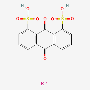 molecular formula C14H8KO8S2 B12349815 1,8-Anthracenedisulfonic acid, 9,10-dihydro-9,10-dioxo-, potassium salt (1:2) 