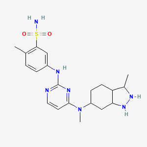 2-methyl-5-[[4-[methyl-(3-methyl-2,3,3a,4,5,6,7,7a-octahydro-1H-indazol-6-yl)amino]pyrimidin-2-yl]amino]benzenesulfonamide