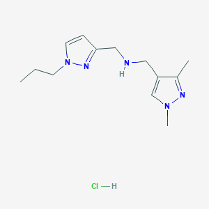 1-(1,3-dimethyl-1H-pyrazol-4-yl)-N-[(1-propyl-1H-pyrazol-3-yl)methyl]methanamine