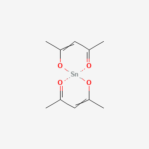 molecular formula C10H14O4Sn B12349888 Tin, bis(2,4-pentanedionato-kappaO2,kappaO4)-, (T-4)- 