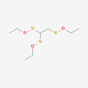 molecular formula C8H18O3Si3 B12349898 1,1,2-Tris(triethoxysilyl)ethane 