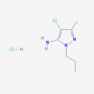 4-Chloro-5-methyl-2-propylpyrazol-3-amine;hydrochloride