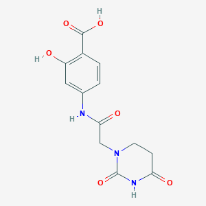 4-[[2-(2,4-Dioxo-1,3-diazinan-1-yl)acetyl]amino]-2-hydroxybenzoic acid