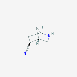 molecular formula C7H10N2 B12349988 rac-(1R,4S,5R)-2-azabicyclo[2.2.1]heptane-5-carbonitrile 