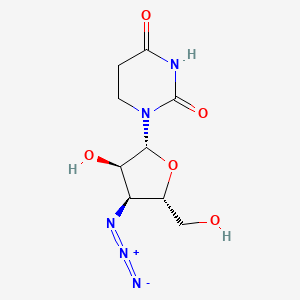 molecular formula C9H13N5O5 B12350006 1-[(2R,3R,4S,5S)-4-azido-3-hydroxy-5-(hydroxymethyl)oxolan-2-yl]-1,3-diazinane-2,4-dione 