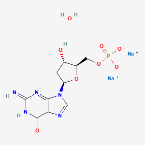 molecular formula C10H14N5Na2O8P B12350015 disodium;[(2R,3S,5R)-3-hydroxy-5-(2-imino-6-oxo-5H-purin-9-yl)oxolan-2-yl]methyl phosphate;hydrate 