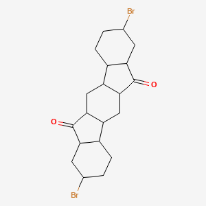 molecular formula C20H26Br2O2 B12350043 2,8-Dibromo-1,2,3,4,4a,4b,5,5a,6a,7,8,9,10,10a,10b,11,11a,12a-octadecahydroindeno[1,2-b]fluorene-6,12-dione 