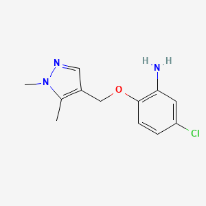 5-chloro-2-[(1,5-dimethyl-1H-pyrazol-4-yl)methoxy]aniline