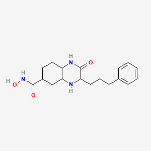 N-hydroxy-2-oxo-3-(3-phenylpropyl)-3,4,4a,5,6,7,8,8a-octahydro-1H-quinoxaline-6-carboxamide