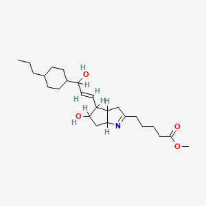 methyl 5-[5-hydroxy-4-[(E)-3-hydroxy-3-(4-propylcyclohexyl)prop-1-enyl]-3,3a,4,5,6,6a-hexahydrocyclopenta[b]pyrrol-2-yl]pentanoate
