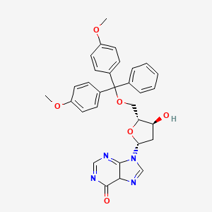 9-[(2R,4S,5R)-5-[[bis(4-methoxyphenyl)-phenylmethoxy]methyl]-4-hydroxyoxolan-2-yl]-5H-purin-6-one