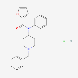 molecular formula C23H25ClN2O2 B12350137 N-phenyl-N-[1-(phenylmethyl)-4-piperidinyl]-2-furancarboxamide,monohydrochloride CAS No. 2711605-09-1