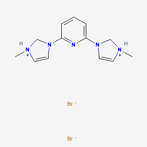 molecular formula C13H19Br2N5 B12350175 2,6-bis(1-methyl-1,2-dihydroimidazol-1-ium-3-yl)pyridine;dibromide 