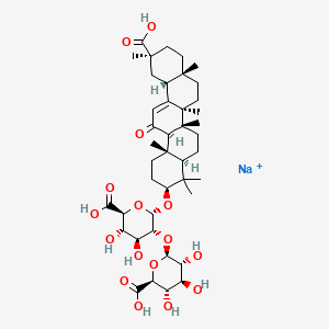 alpha-D-Glucopyranosiduronic acid, (3beta,20beta)-20-carboxy-11-oxo-30-norolean-12-en-3-yl 2-O-beta-D-glucopyranuronosyl-, sodium salt