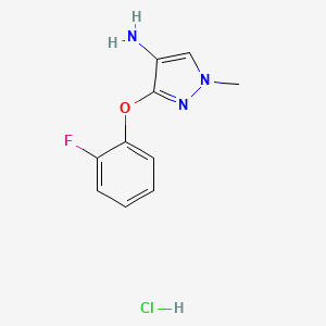 3-(2-Fluorophenoxy)-1-methylpyrazol-4-amine;hydrochloride