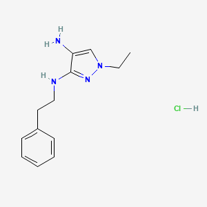 1-ethyl-N~3~-(2-phenylethyl)-1H-pyrazole-3,4-diamine