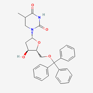 molecular formula C29H30N2O5 B12350454 1-[(2R,4S,5R)-4-hydroxy-5-(trityloxymethyl)oxolan-2-yl]-5-methyl-1,3-diazinane-2,4-dione 