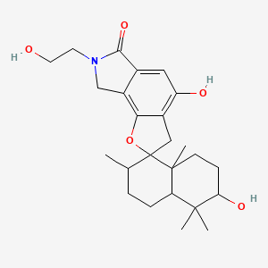 3,4'-dihydroxy-7'-(2-hydroxyethyl)-4,4,7,8a-tetramethylspiro[2,3,4a,5,6,7-hexahydro-1H-naphthalene-8,2'-3,8-dihydrofuro[2,3-e]isoindole]-6'-one