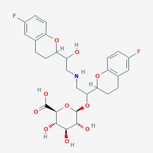 molecular formula C28H33F2NO10 B12350466 Nebivolol O-Beta-D-Glucuronide (Mixture of 4 Diastereomers) 