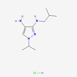 molecular formula C10H21ClN4 B12350542 N~3~-isobutyl-1-isopropyl-1H-pyrazole-3,4-diamine CAS No. 1431965-37-5