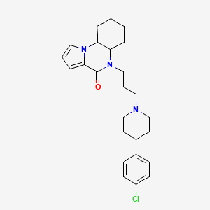 5-[3-[4-(4-Chlorophenyl)piperidin-1-yl]propyl]-5a,6,7,8,9,9a-hexahydropyrrolo[1,2-a]quinoxalin-4-one