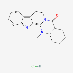 molecular formula C19H22ClN3O B12350557 21-Methyl-3,13,21-triazapentacyclo[11.8.0.02,10.04,9.015,20]henicosa-1,3,5,7,9-pentaen-14-one;hydrochloride 