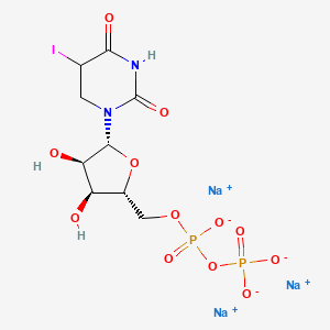 trisodium;[[(2R,3S,4R,5R)-3,4-dihydroxy-5-(5-iodo-2,4-dioxo-1,3-diazinan-1-yl)oxolan-2-yl]methoxy-oxidophosphoryl] phosphate