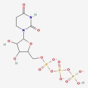 molecular formula C9H14N2O15P3-3 B12350615 [[[5-(2,4-Dioxo-1,3-diazinan-1-yl)-3,4-dihydroxyoxolan-2-yl]methoxy-oxidophosphoryl]oxy-oxidophosphoryl] hydrogen phosphate 