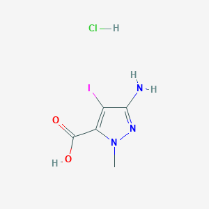 5-Amino-4-iodo-2-methylpyrazole-3-carboxylic acid;hydrochloride