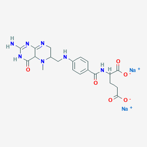 Disodium;2-[[4-[(2-amino-5-methyl-4-oxo-3,4a,6,7-tetrahydropteridin-6-yl)methylamino]benzoyl]amino]pentanedioate