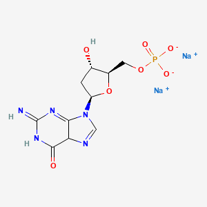 molecular formula C10H12N5Na2O7P B12350716 disodium;[(2R,3S,5R)-3-hydroxy-5-(2-imino-6-oxo-5H-purin-9-yl)oxolan-2-yl]methyl phosphate 