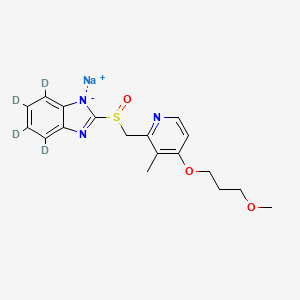 molecular formula C18H20N3NaO3S B12350724 Rabeprazole-d4 (sodium) 