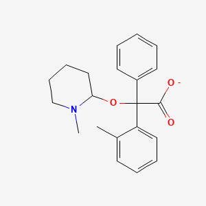 molecular formula C21H24NO3- B12350725 N-Methylpiperidinyl-2-methylbenzilate 