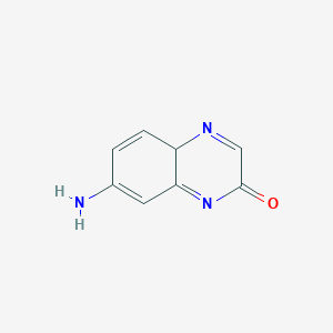 molecular formula C8H7N3O B12350735 7-amino-4aH-quinoxalin-2-one 