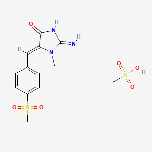 (5Z)-2-imino-1-methyl-5-[(4-methylsulfonylphenyl)methylidene]imidazolidin-4-one;methanesulfonic acid