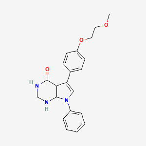 5-[4-(2-methoxyethoxy)phenyl]-7-phenyl-2,3,4a,7a-tetrahydro-1H-pyrrolo[2,3-d]pyrimidin-4-one