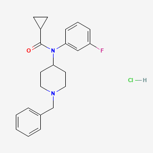 molecular formula C22H26ClFN2O B12350773 N-(1-benzylpiperidin-4-yl)-N-(3-fluorophenyl)cyclopropanecarboxamide,monohydrochloride 