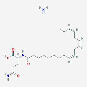 molecular formula C23H41N3O4 B1235078 N-linolenoyl-L-glutamine 